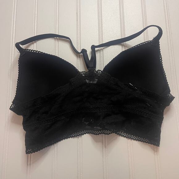Victorias Secret Padded Lace Bra Bralette Intimates Racerback Womens Small - Picture 3 of 5